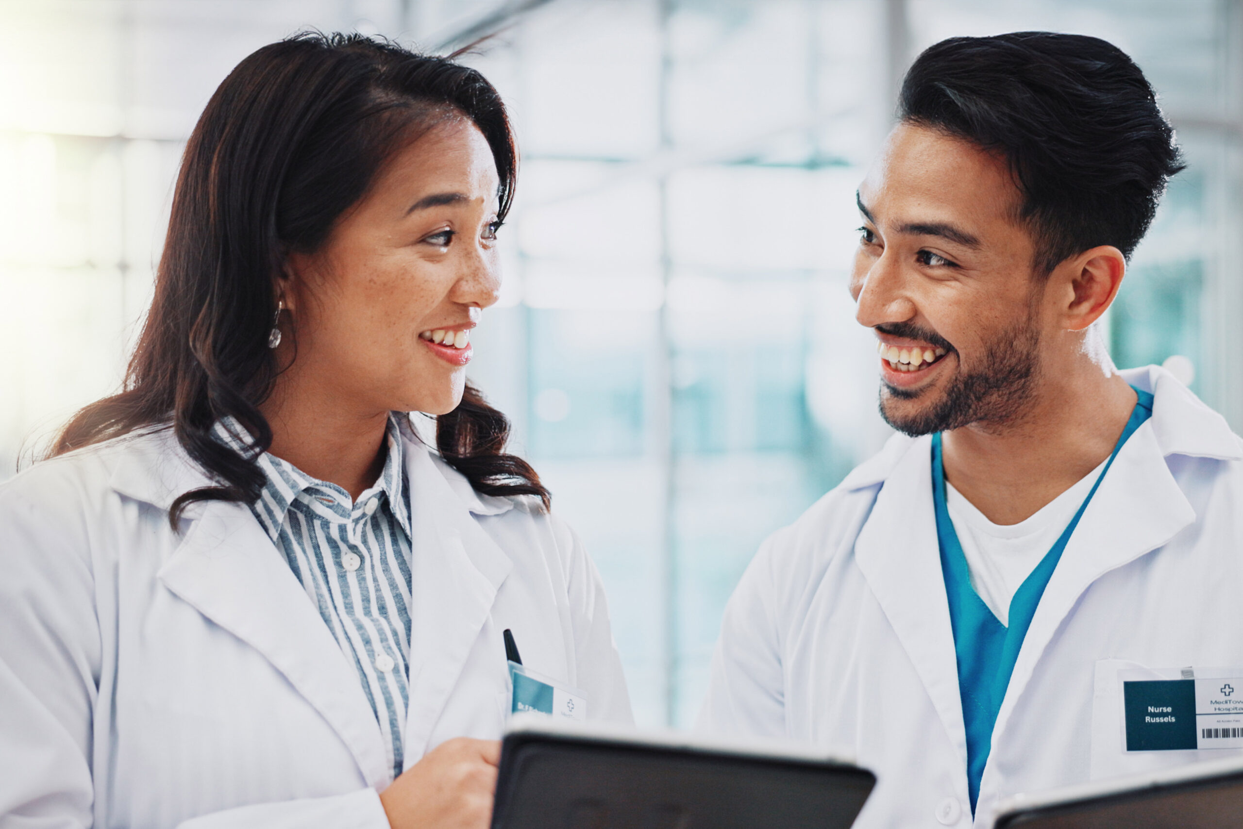 Puzzle, doctor hands or group of people teamwork, solution and healthcare goals, success or integration. Team building, game and clinic of nurse, medical men or women problem solving or collaboration